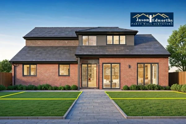 Home extension focusing on boundary line Coventry